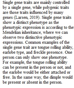 Single Gene vs Polygenic Traits